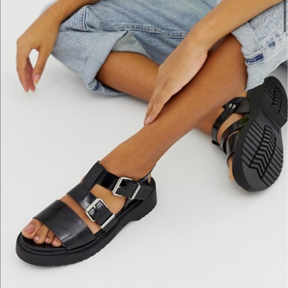ASOS Shoes - ASOS Chunky Flat Sandal - Black Size 7